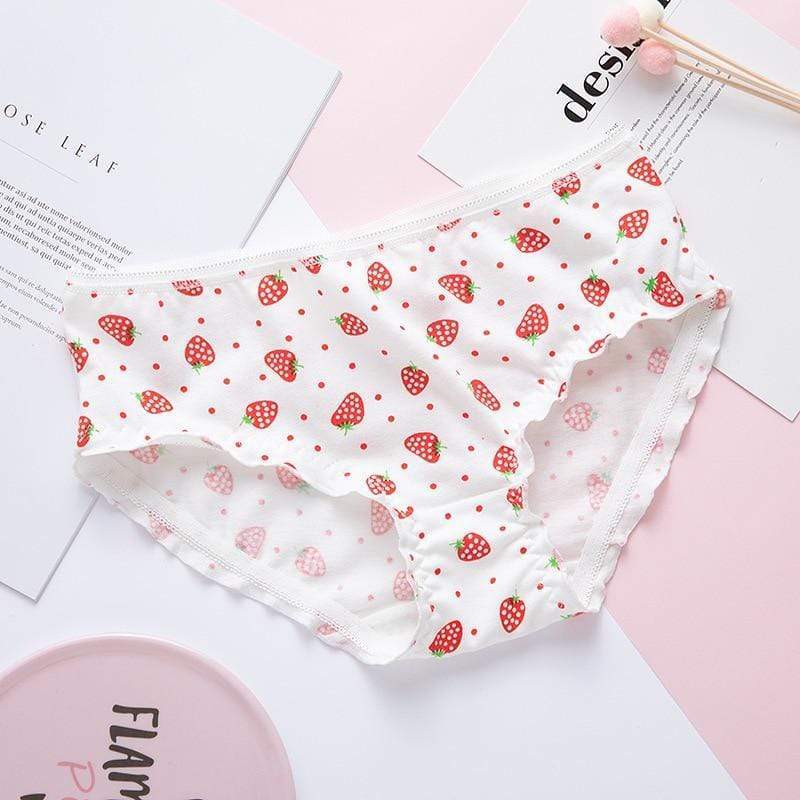 Pink Strawberry Underwear with Lace for Dogs and Cats