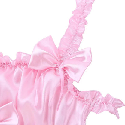 Kinky Cloth Sissy Satin Ruffled Bra