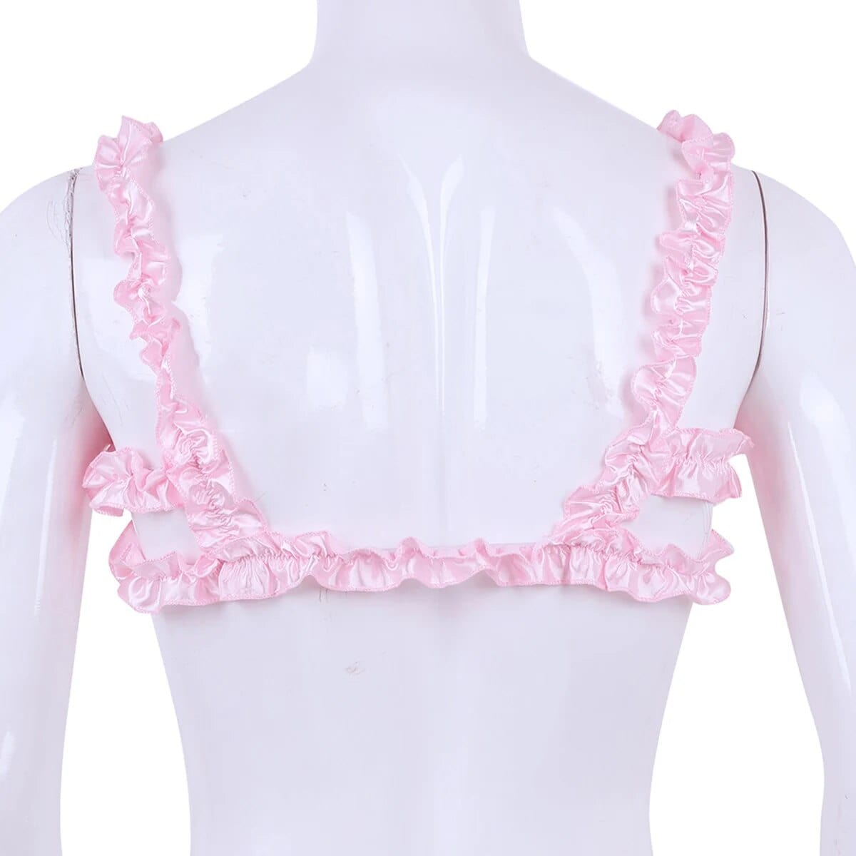 Kinky Cloth Sissy Satin Ruffled Bra