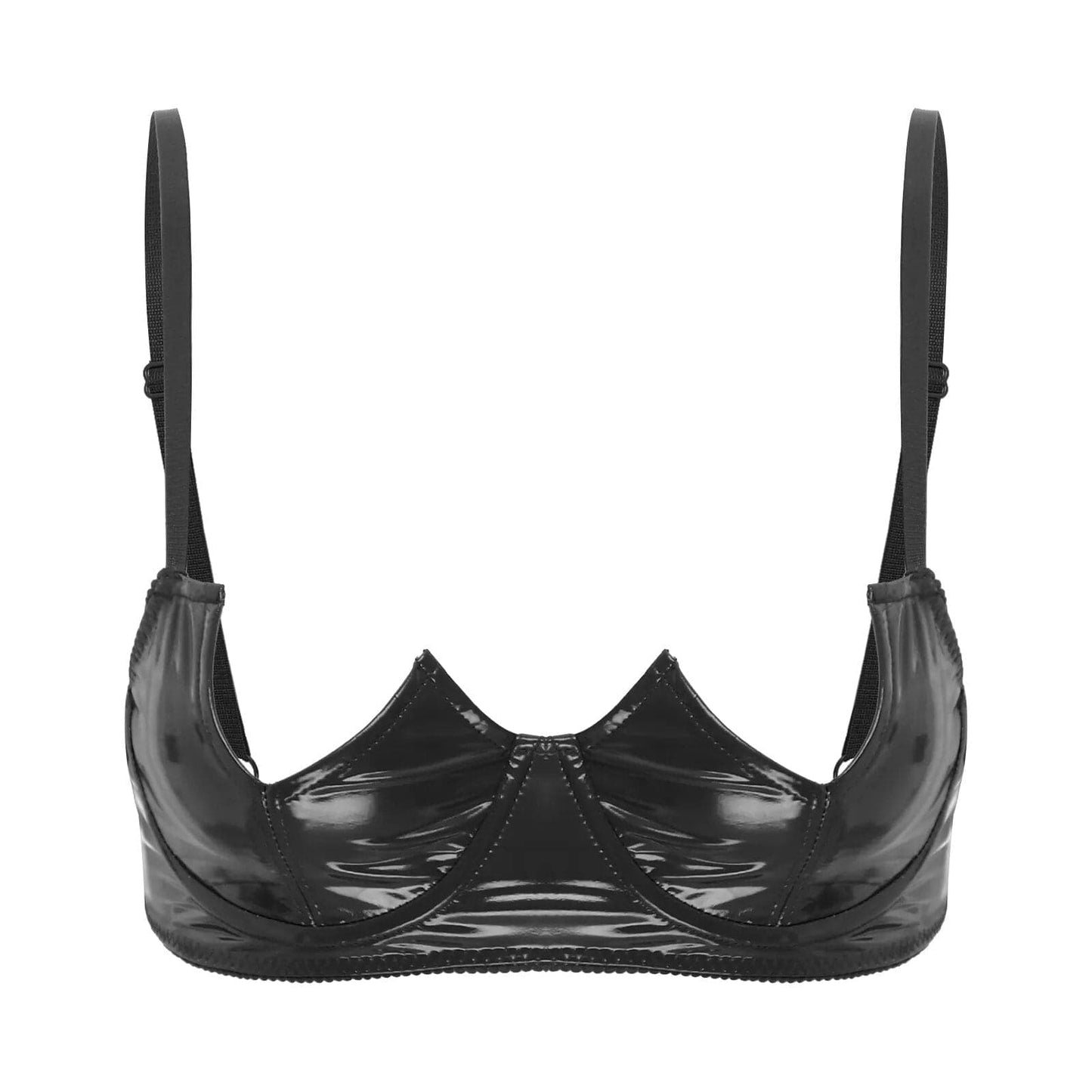 Kinky Cloth Black / AA V-Notch Underwired Cups Bra