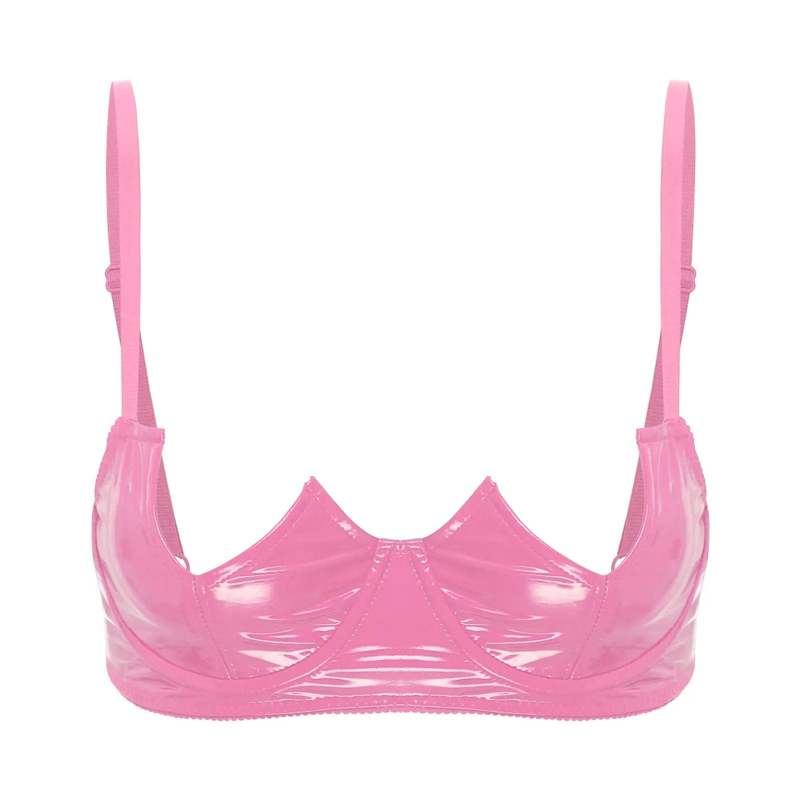 Kinky Cloth Hot Pink / AA V-Notch Underwired Cups Bra