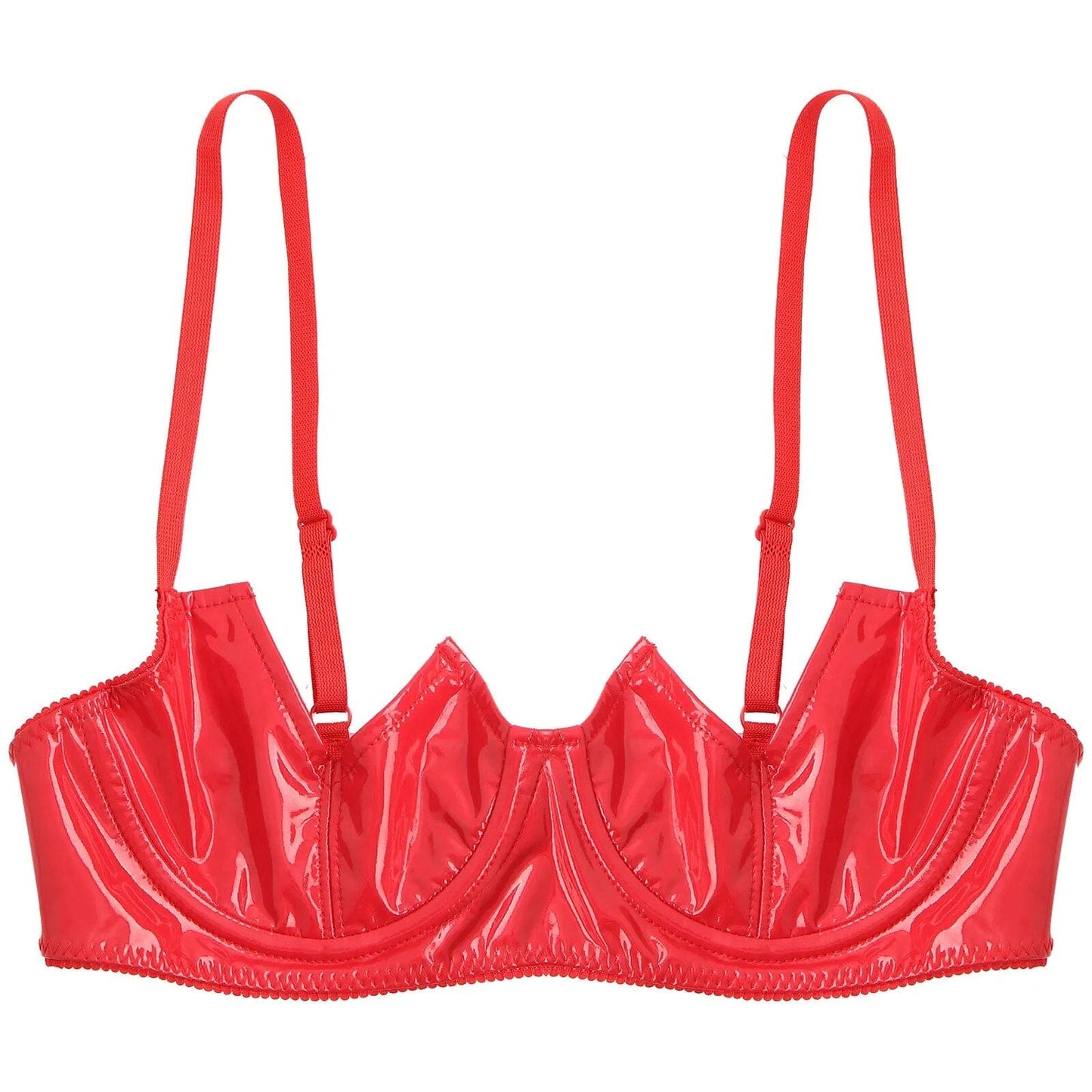 Kinky Cloth V-Notch Underwired Cups Bra