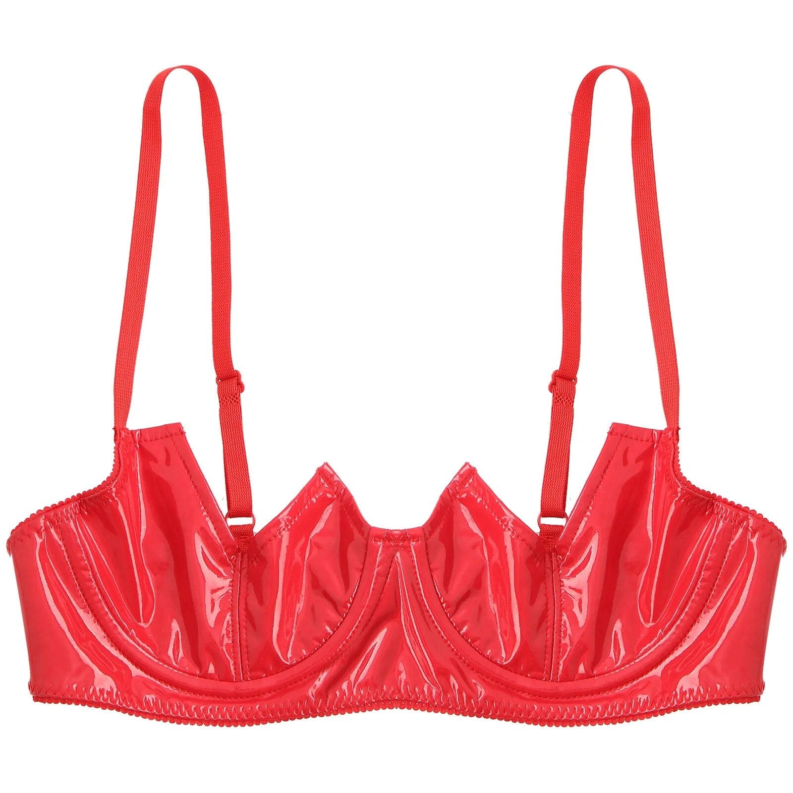 Kinky Cloth V-Notch Underwired Cups Bra