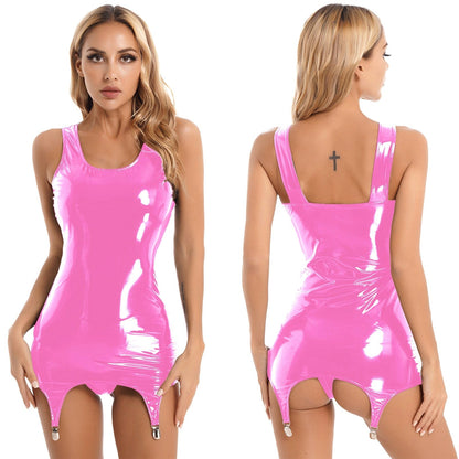 Kinky Cloth Hot Pink / S Bodycon Mini Dress with Metal Clips