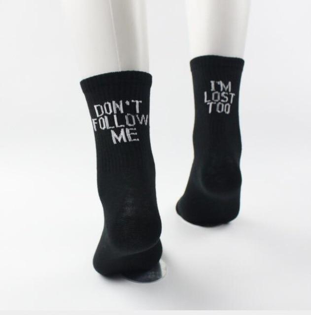 Don't Follow Me I'm Lost Too Socks – Kinky Cloth