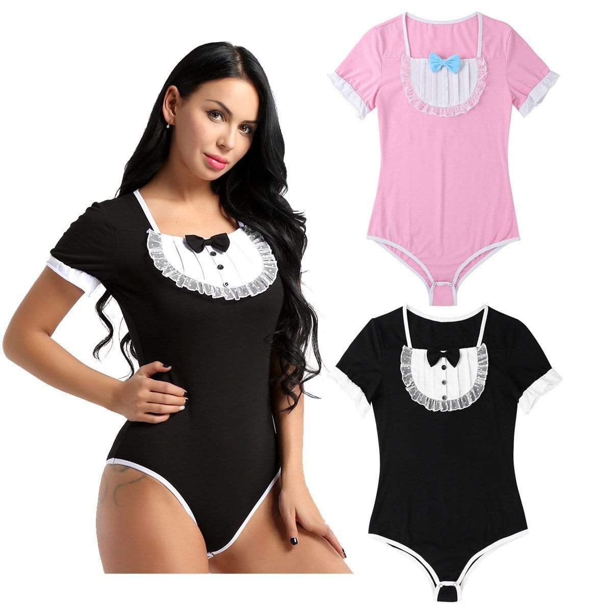 French Maid Baby Snap Crotch Bodysuit