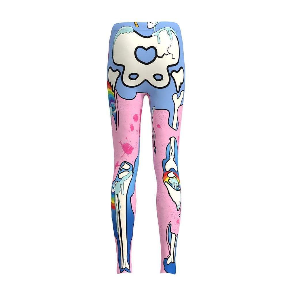 Kinky Cloth Pink / S Kawaii Pastel Goth Ghouls 3D Leggings