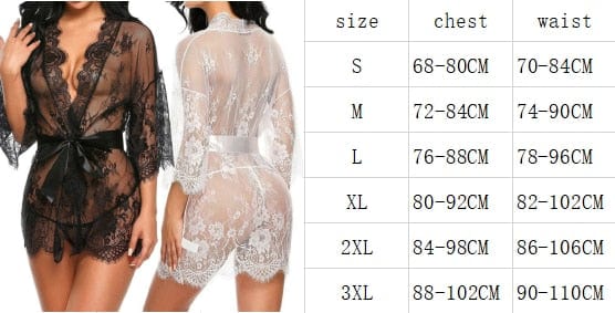 Kinky Cloth Lace See-through Babydoll Robe