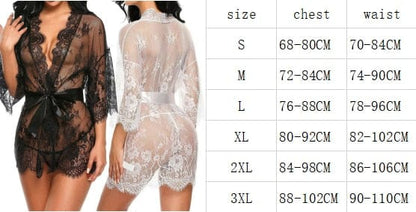 Kinky Cloth Lace See-through Babydoll Robe