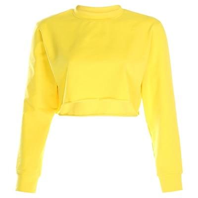 Kinky Cloth 200000348 Yellow / S Loose Crop Top Sweatshirt