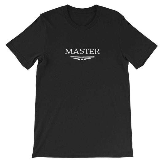 Kinky Cloth top Crop Top - S / Black/ White Font Master Top