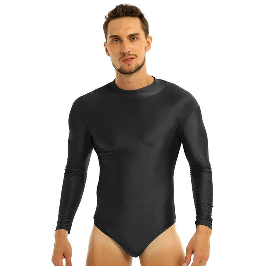 Kinky Cloth 200001800 Black / M Men's Leotard Long Sleeve Bodysuits