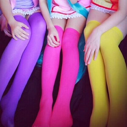 Kinky Cloth Neon Mesh Thigh High Socks