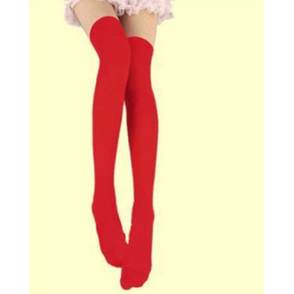 Kinky Cloth Red / 55cm Neon Mesh Thigh High Socks