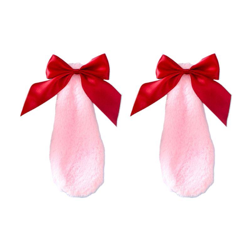 Pink Bunny Lop Ears Hairpin