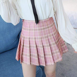 Plaid Pleated Skirt – Kinky Cloth