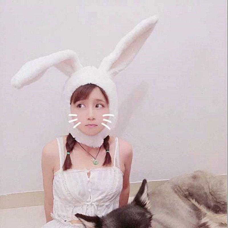 Kinky Cloth 100001765 Plush Rabbit Ears Headband Hoops