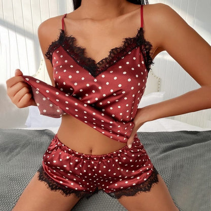 Kinky Cloth Printed Satin Homewear Sets