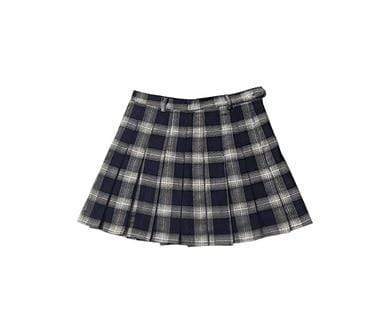 Kinky Cloth Skirt Beige / L School Girl Plaid Skirt