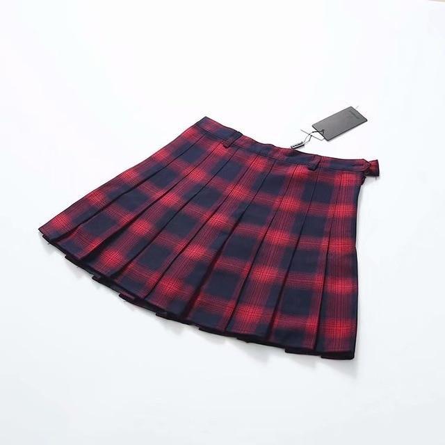 Kinky Cloth Skirt School Girl Plaid Skirt