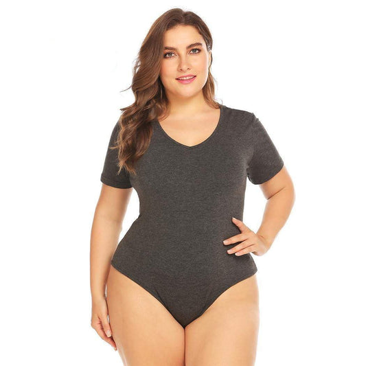 Kinky Cloth Black / XL Short Sleeve Cotton Bodysuit