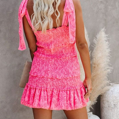 Kinky Cloth Tiered Ruffle Ruched Dress