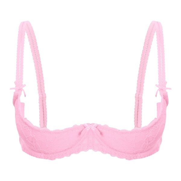 Kinky Cloth Pink A / AA 1/2 Cup Underwire Lace Bra