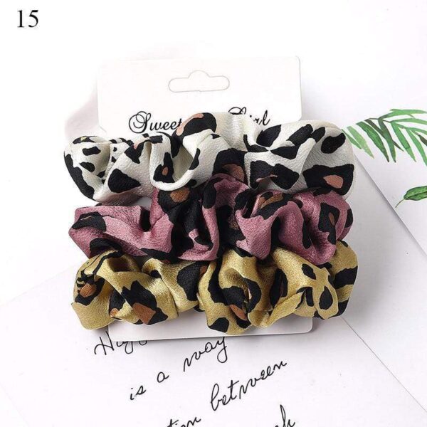 Kinky Cloth 200000395 Animal Print - 3 1 Set Candy Color Hair Ties