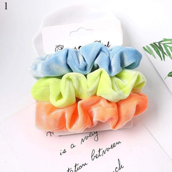 Kinky Cloth 200000395 Blue, Yellow, Orange 1 Set Candy Color Hair Ties