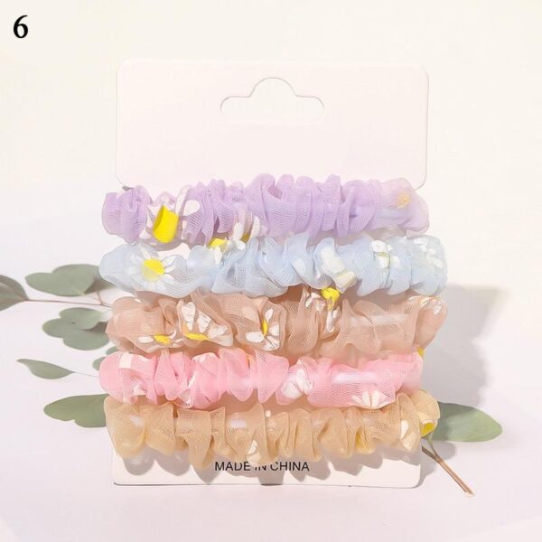 Kinky Cloth 200000395 Flowers 1 Set Candy Color Hair Ties