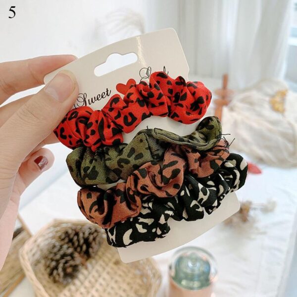 Kinky Cloth 200000395 Leopard Print 1 Set Candy Color Hair Ties