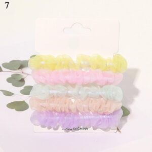 Kinky Cloth 200000395 Plain Mesh 1 Set Candy Color Hair Ties