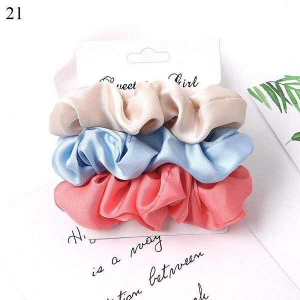 Kinky Cloth 200000395 Satin - 4 1 Set Candy Color Hair Ties