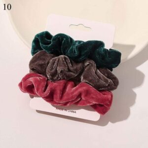 Kinky Cloth 200000395 Velvet - 3 1 Set Candy Color Hair Ties