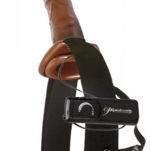 Pipedream Products Men's Toys 10in Chocolate Dream Vibrating Hollow Strap-On