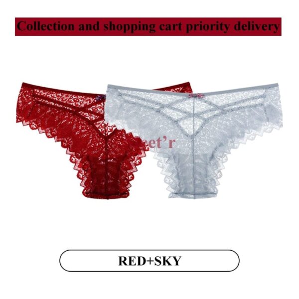 Kinky Cloth Image color 18 / S 2Pcs/Lot Lace Hollow Out Underwear