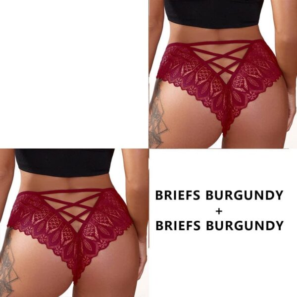 Kinky Cloth Colors 4 / S(HIP 65-90CM) 2PCS/Set Lace Hollow Out Panties