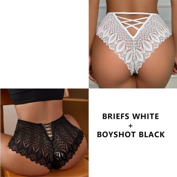 Kinky Cloth 2PCS/Set Lace Hollow Out Panties