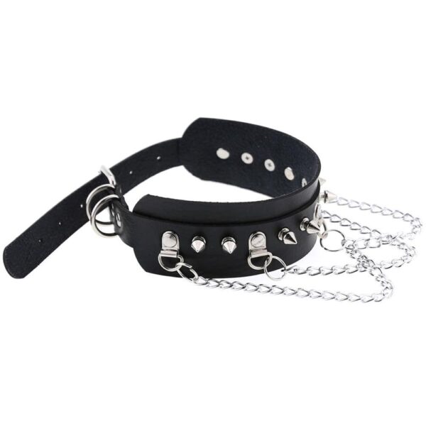 Kinky Cloth 200000162 3 Layered Chain Gothic Spike Choker