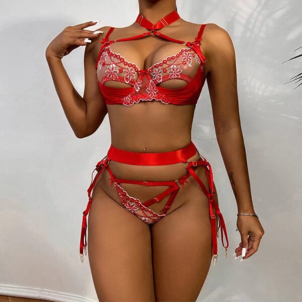 Kinky Cloth 3-Piece Bandage Lace Lingerie Set