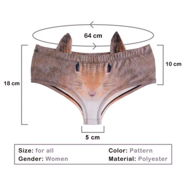 Kinky Cloth Pig / One Size 3D Animal Face Panties