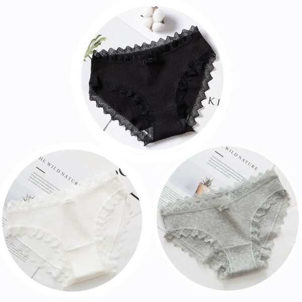 Kinky Cloth Image color 11 / M / 3PCS 3pcs Cotton Lace Panties