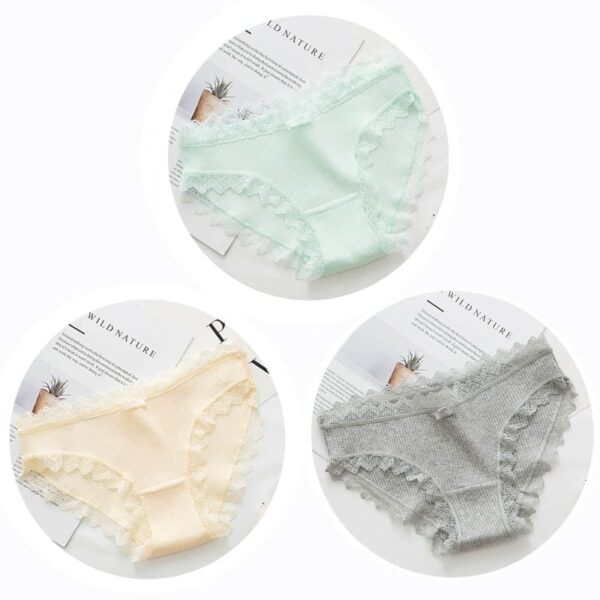 Kinky Cloth Image color 13 / M / 3PCS 3pcs Cotton Lace Panties