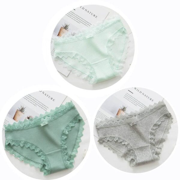 Kinky Cloth Image color 14 / M / 3PCS 3pcs Cotton Lace Panties