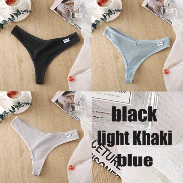 Kinky Cloth set5 / M / Set 3PCS/Set Cotton Thong Panties