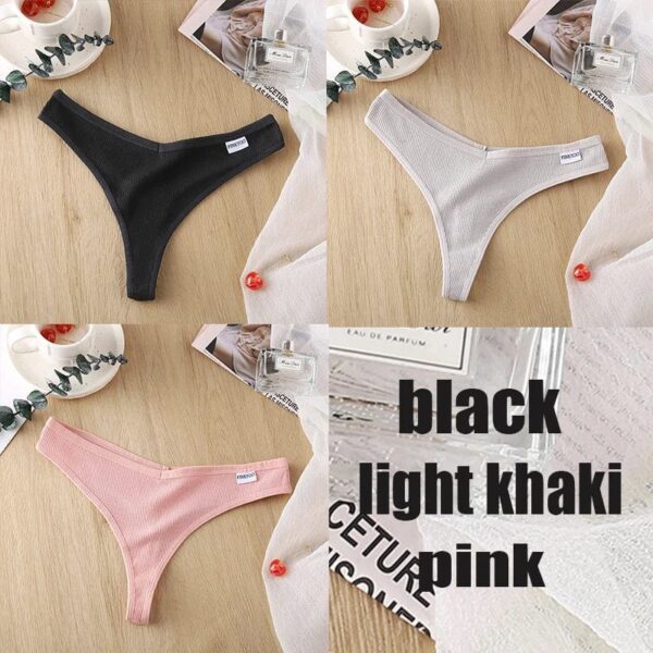 Kinky Cloth set9 / L / SET 3PCS/Set Cotton Thong Panties