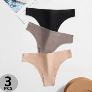 Kinky Cloth 3PCS/Set Ice Silk Thong Panties