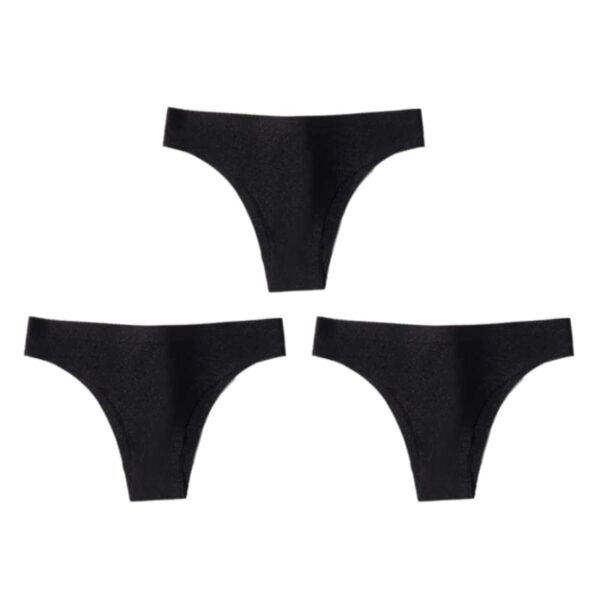 Kinky Cloth Set 1 / M / 3pcs 3PCS/Set Ice Silk Thong Panties