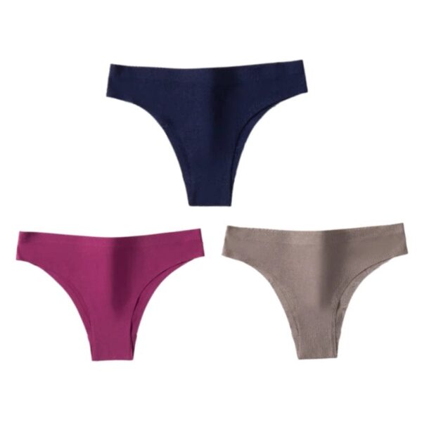 Kinky Cloth Set 10 / L / 3pcs 3PCS/Set Ice Silk Thong Panties