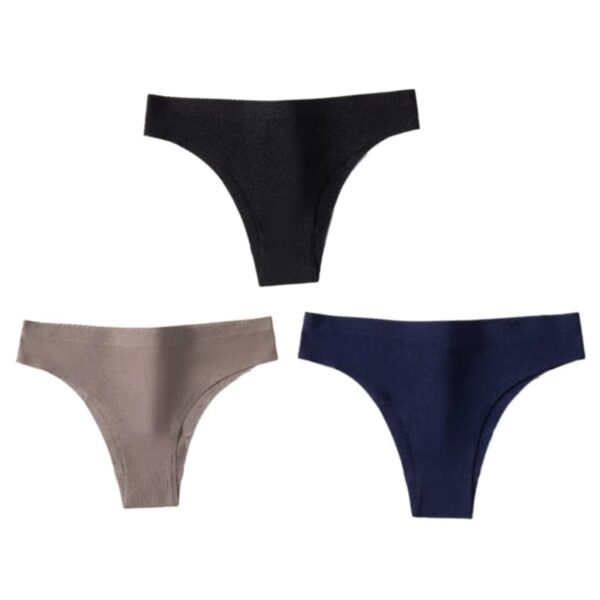 Kinky Cloth Set 12 / L / 3pcs 3PCS/Set Ice Silk Thong Panties